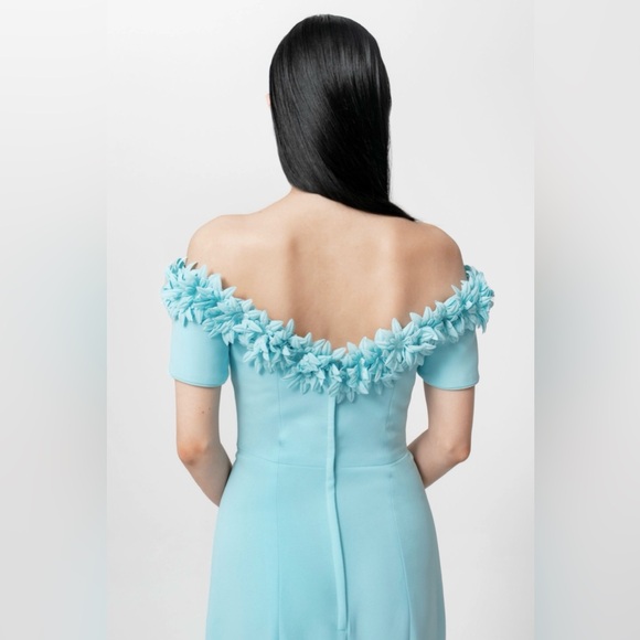 Catherine Regehr Off shoulder gown with floral detail maxi Dress - Picture 16 of 16